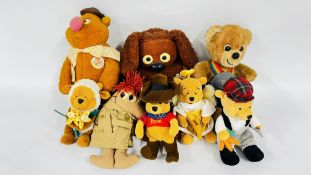 A GROUP OF COLLECTORS TEDDY BEARS TO INCLUDE FISHER PRICE TOYS 'FOZZIE BEAR',