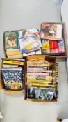 4 X BOXES OF ASSORTED BOOKS TO INCLUDE FILM RELATED MARILYN MONROE, JAMES BOND, ETC.