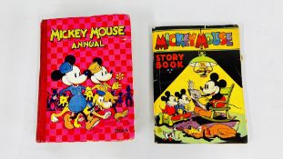 MICKEY MOUSE STORY BOOK AND MICKEY MOUSE ANNUAL.