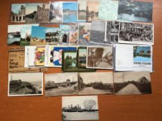 POSTCARDS: PACKET OF MIXED MAINLY NORFOLK WITH NORWICH, BACTON WALCOT, BROADS ETC. (38).