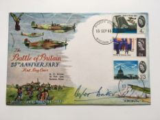 AUTOGRAPHED COVERS: 1965 BATTLE OF BRITAIN BIGGIN HILL FIRST DAY COVER BEARING SIGNATURE OF DOUGLAS