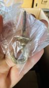 200 X AS NEW SCREW IN BRASS HOOKS.