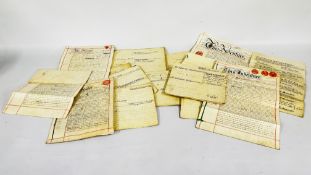COLLECTION OF VICTORIAN VELLUM DEEDS.