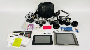 A SMALL GROUP OF CAMERAS TO INCLUDE SONY STEADY SHOT,