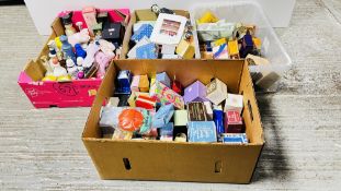 4 X BOXES CONTAINING AN EXTENSIVE COLLECTION OF ASSORTED MAINLY VINTAGE UNBOXED AND BOXED AVON