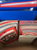 FOOTBALL PROGRAMMES: FOUR VOLUMES INTERNATIONALS (APPROX 70) PLUS ARSENAL HOMES (APPROX 83).