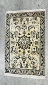 A SILK FLAT WEAVE PERSIAN RUG,