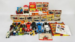 A BOX CONTAINING DIE-CAST MODEL VEHICLES,