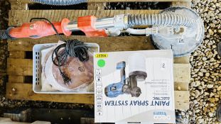 REDSTONE WALL PLASTER SANDER PLUS SANDING DISCS ALONG WITH DECO STYLE ELECTRIC PAINT SPRAY SYSTEM -