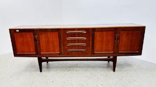 G-PLAN RETRO TEAK COMBINATION SIDEBOARD LENGTH 214CM, DEPTH 46CM,
