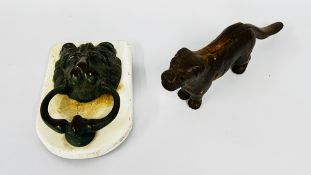 A VINTAGE NOVELTY NUT CRACKER IN THE FORM OF A DOG,
