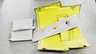 A GROUP OF THREE PARTS / PANELS RELATING TO A TORNADO FIGHTER JET.