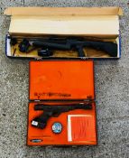 BAIKAL .177 CALIBRE SIDE LEVER PISTOL GRIP AIR RIFLE PLUS TWO SCOPES ALONG WITH ORIGINAL MODEL 10 .