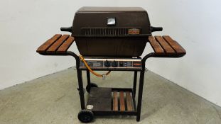 A THERMOS TWIN BURNER GAS BARBECUE (SOLD AS SEEN)