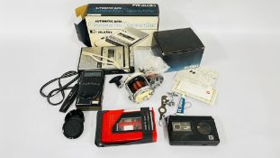 A PYE AUDIO AUTOMATIC DATA CASSETTE RECORDER IN ORIGINAL BOX, FISHER CASSETTE PLAYER MODEL NO.
