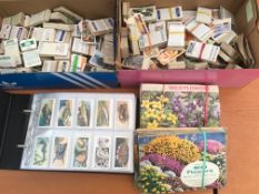 CIGARETTE CARDS: BOX WITH MIXED CIG / TRADE IN AN ALBUM,