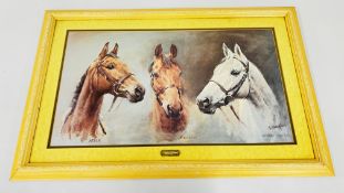 A FRAMED AND MOUNTED PRINT 