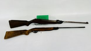TWO VINTAGE BREAK BARREL AIR RIFLES TO INCLUDE WEBLEY & SCOTT .177 RANGER AND WEBLEY & SCOTT .