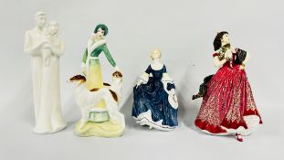 A GROUP OF 4 ROYAL DOULTON FIGURINES TO INCLUDE HILARY HN 2335, CARMEN HN 3993 NO.