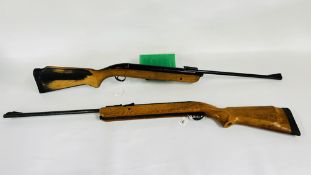 TWO VINTAGE AIR RIFLES TO INCLUDE UNDER LEVER .22 BSA SPORTER AND BREAK BARREL .