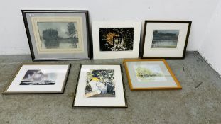 FIVE ORIGINAL PETER SOLLY WATERCOLOURS TO INCLUDE 'BEFORE THE STORM' 19.5 X 30CM, '3 JUGS' 34 X 25.