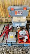 QUANTITY PLUMBERS TOOLS, FITTINGS AND ACCESSORIES TO INCLUDE ROTHENBERGER PIPE BENDER AND DIES,