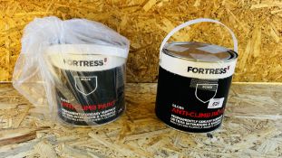 2 X 2.5 LITRE FORTRESS ANTI CLIMB PAINT (BLACK).