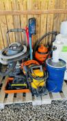 TITAN HEAVY DUTY WORKSHOP VAC PLUS FERREX PRESSURE WASHER WITH DRAIN CLEAR ATTACHMENT,