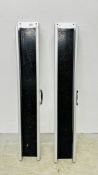 A PAIR OF ALUMINIUM TELESCOPIC PORTABLE MOBILITY ACCESS RAMPS.
