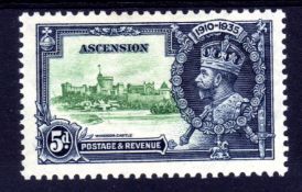 ASCENSION: 1935 SILVER JUBILEE 5d 'KITE AND VERTICAL LOG' VARIETY OG, SG 33k.