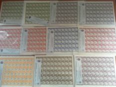 FALKLAND ISLANDS DEPS: 1946-9 THICK MAP SET PLUS EXTRA ½d, 1d, 2d, ALL IN COMPLETE SHEETS OF SIXTY,