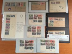 FALKLAND ISLANDS DEPS: 1944-5 ISSUE SELECTION OF COVERS INCLUDING THE FOUR SETS OF EIGHT ON SIMILAR