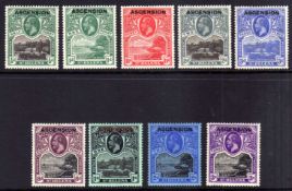 ASCENSION: 1922 SET SUPERB MNH UNMOUNTED MINT, SG 1-9.