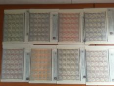 FALKLAND ISLANDS DEPS: 1946-9 THICK MAP SET IN RIGHT HALF SHEETS, MNH WITH TRIMMED MARGINS, THE ½d,