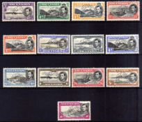 ASCENSION: 1938-53 PERF SPECIMEN (TYPE D20) SET OF THIRTEEN VALUES OG,
