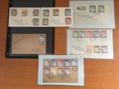 FALKLAND ISLANDS DEPS: 1946-9 MAPS SELECTION OF COVERS INCLUDING 1951 JENNINGS COVERS (2) WITH