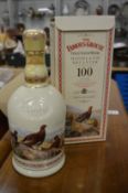 Famous Grouse Centenary porcelain decanter with contents, boxed.