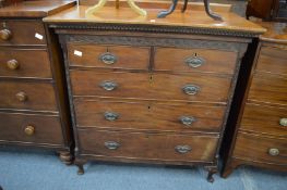 A Georgian mahogany chest of drawers ( the upper section of a chest on chest).