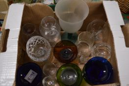 Decorative china and glassware.