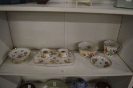 A quantity of floral decorated Dresden porcelain.