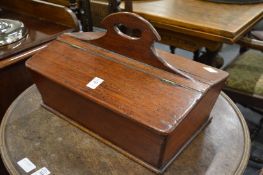 A good mahogany twin compartment cutlery tray.