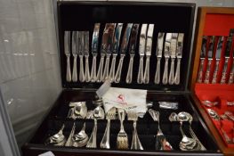 An Arthur Price bead pattern plated canteen of cutlery.