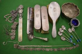 Silver dressing table items and other silver collectables etc.