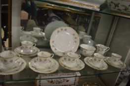 A floral decorated tea service.
