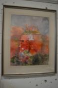Greta Tomlinson, Cassina Rosa Roma, watercolour, signed and dated.