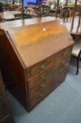 A George III design mahogany bureau.