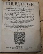 [MARKHAM (G.)] The English House-Wife, 4to, pp. [10], 252 (lacking pp. 79/80, 123/124, 129-132,