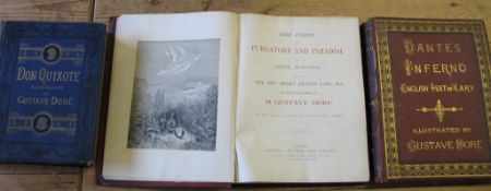 DOR (Gustave) illustrator: Dante's Purgatorio and Paradiso, lge 4to, cloth, L., n.d; & 2 others,