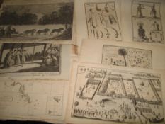 [PRINTS] coll'n of folio bookplates from Cook's Travels, Hogg's Traveller etc., South Seas