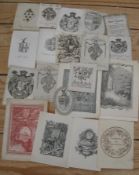 [FEMALE BIBLIOPHILES] a small coll'n of ex-libris bookplates (Q).